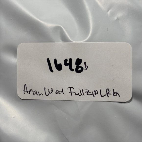 Aran Crafts Sweater Womens Large Wool Cardigan Hooded Cable Knit Zip Ireland - Picture 8 of 8